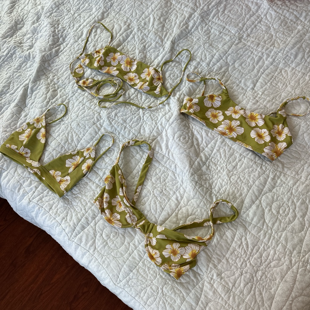 Benoa Swim Green Floral Bikini Set